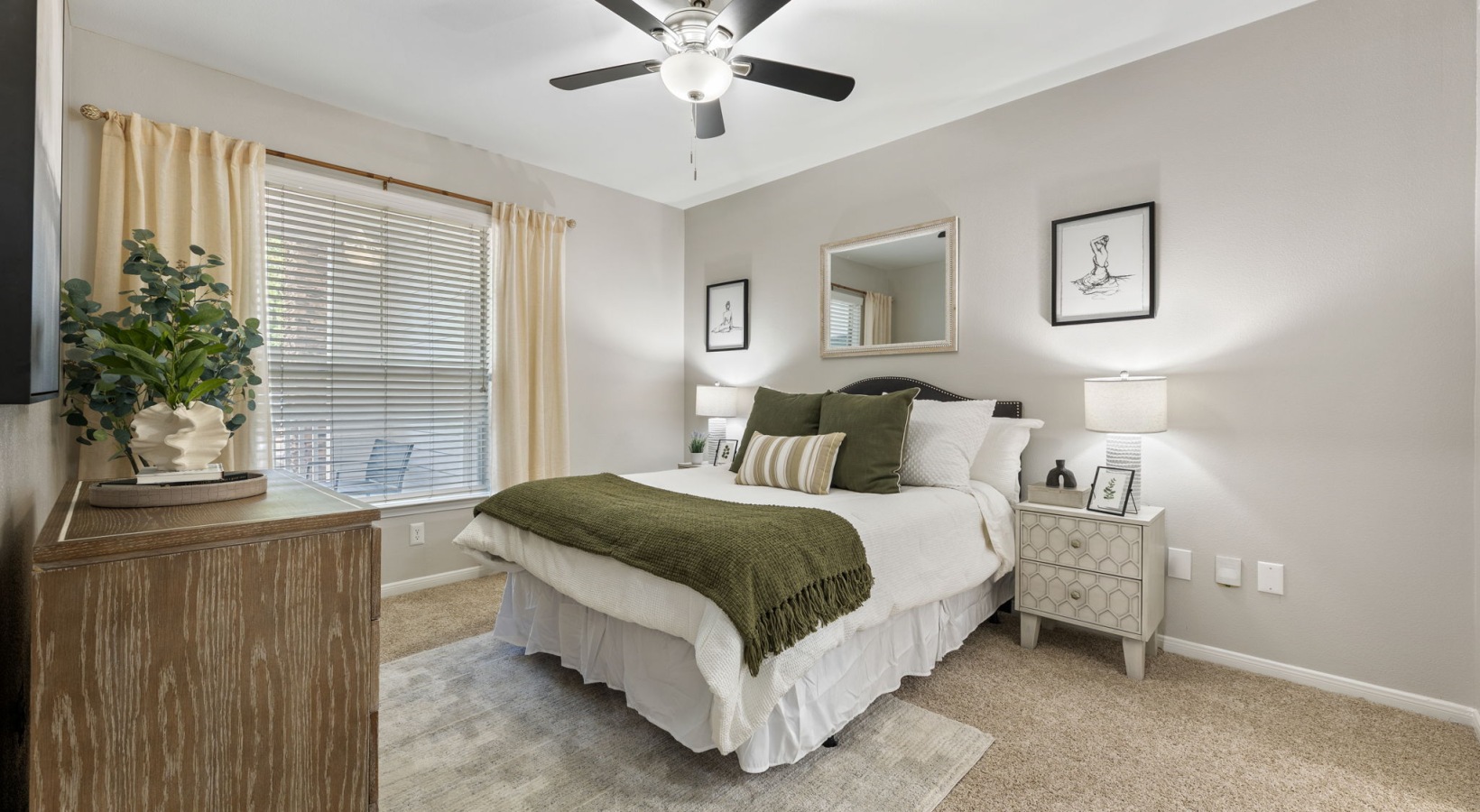 The Lodge at Spring Shadows bedroom interior - Houston, TX