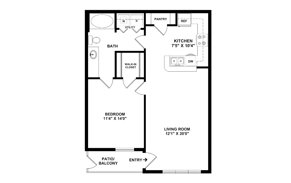 2D Flat Floorplan - A1