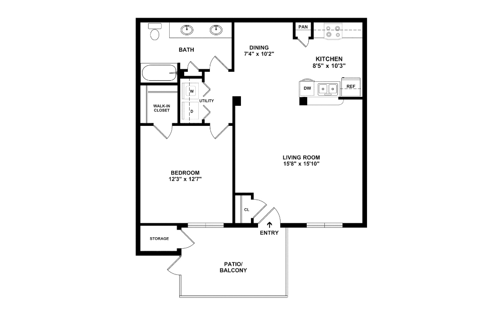 2D Flat Floorplan - A4