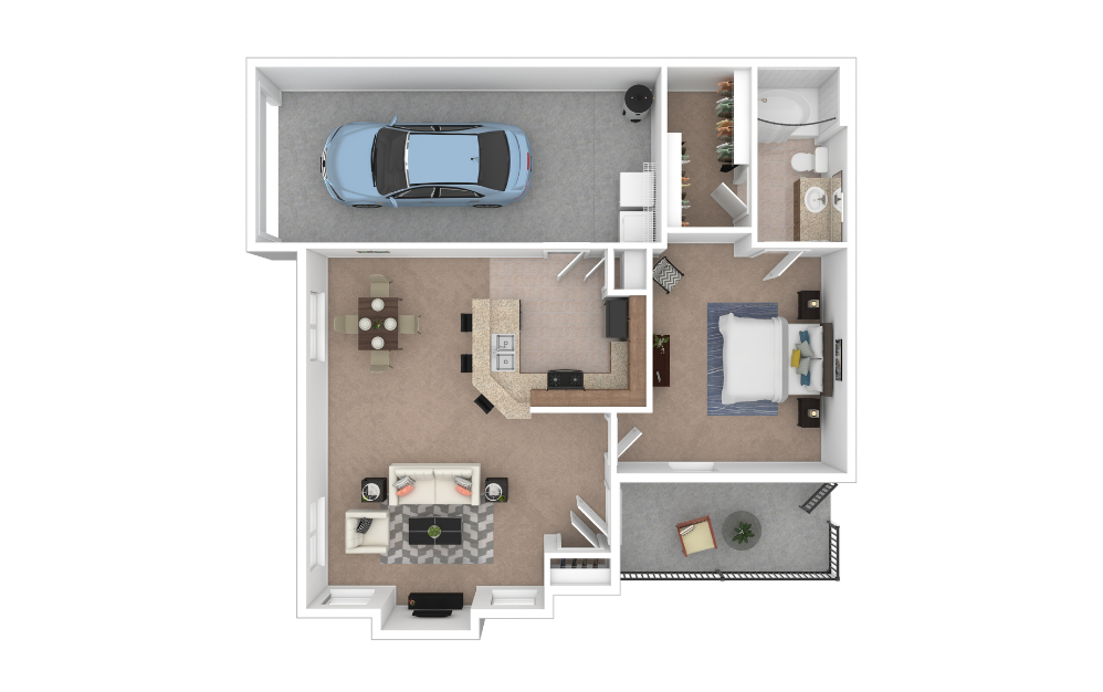 3D Furnished Floorplan - A5