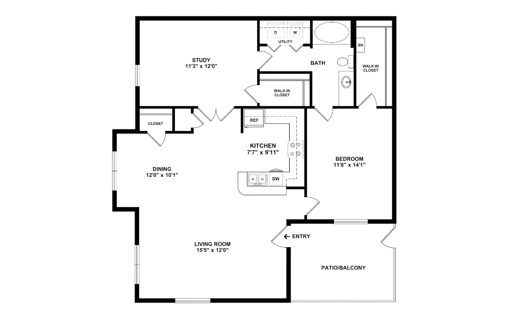 2D Flat Floorplan - A7