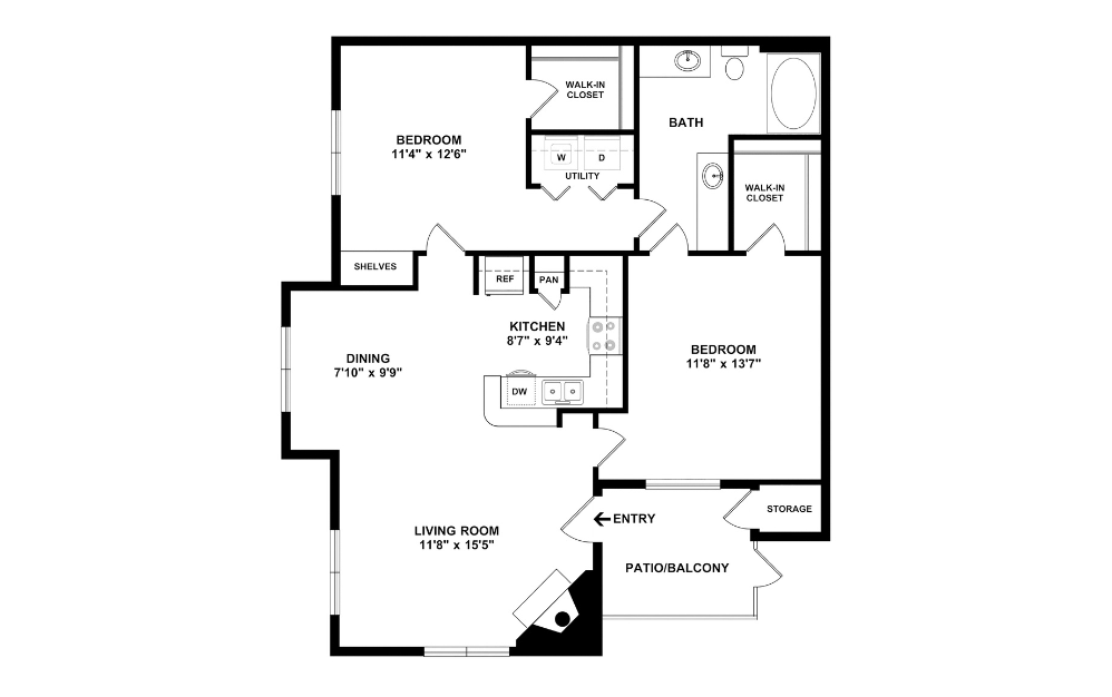 2D Flat Floorplan - B1