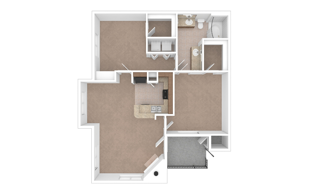 3D Unfurnished Floorplan -  B1