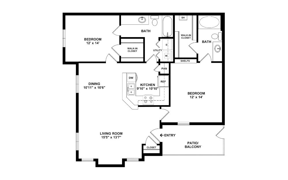 2D Flat Floorplan - B2