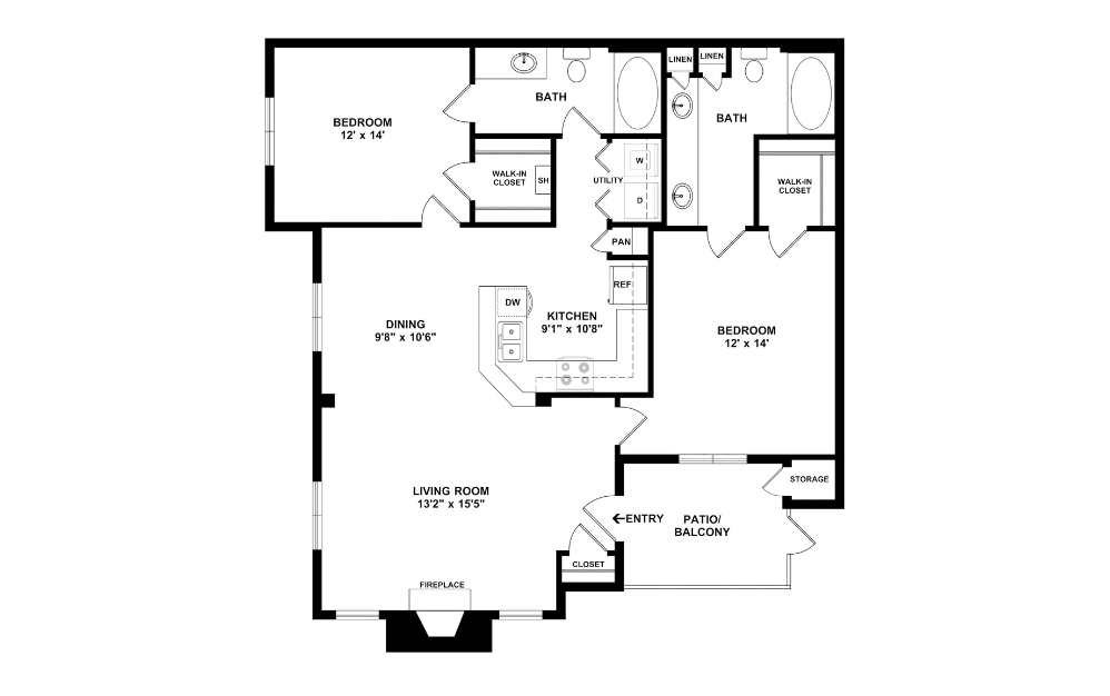 2D Flat Floorplan - B3